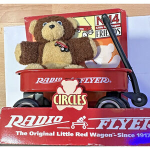 Radio Flyer “Little Red Wagon Friends” – Circles Plush Bear – NEW in Box Vintage